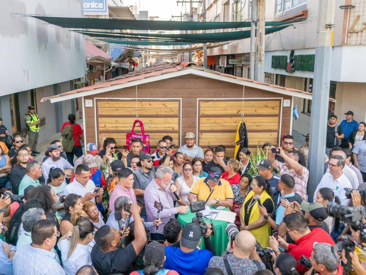 Así luce Paseo Los Zorzales que entregó el alcalde a vendedores en San Pedro Sula