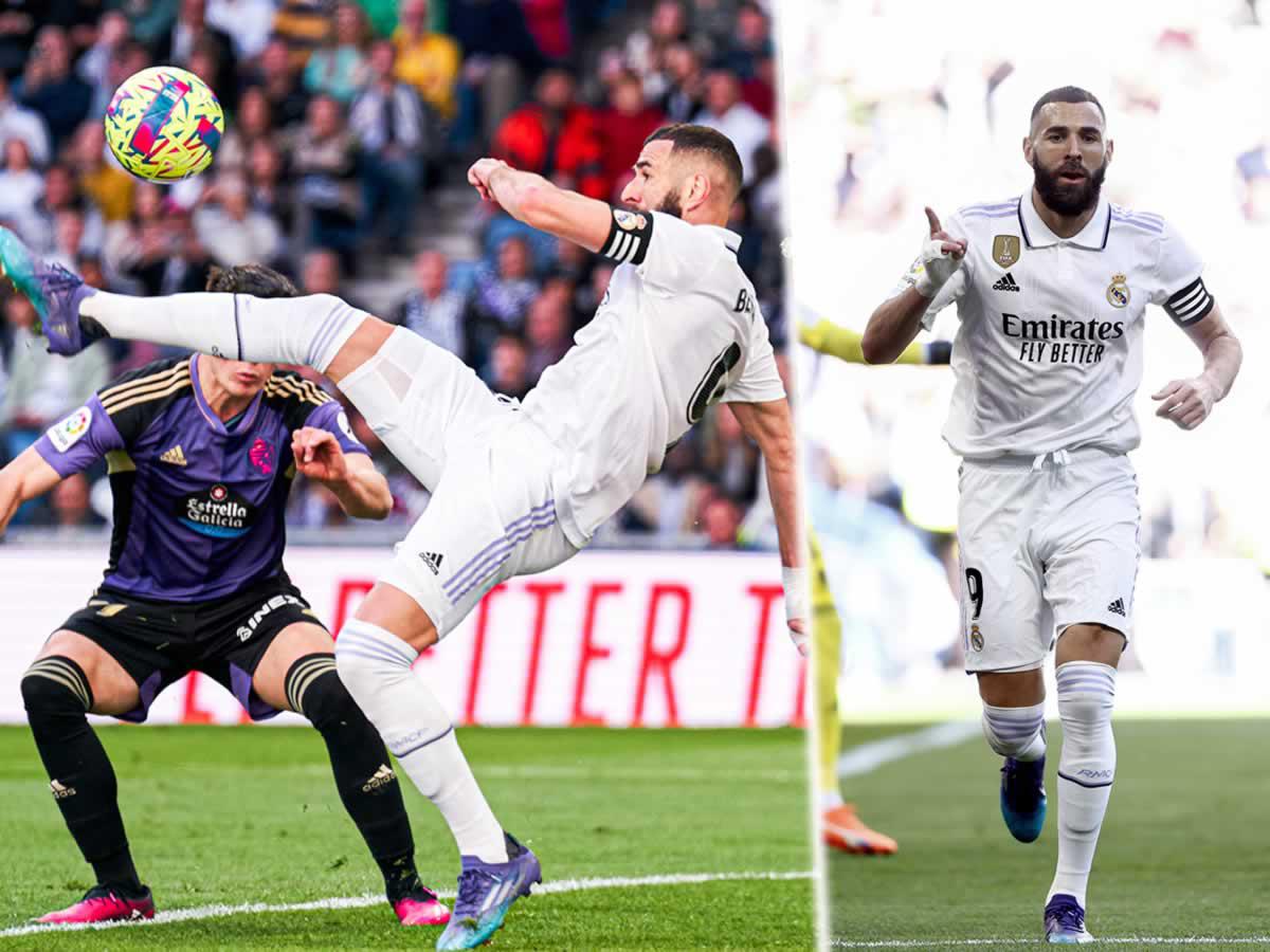 La tarde mágica de Benzema con hat-trick histórico y chilena