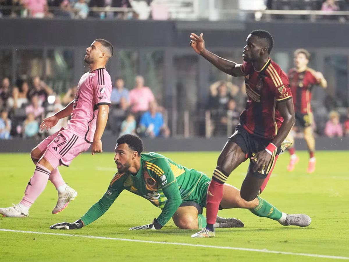 Jamal Thiaré marcando su segundo gol del partido contra el Inter Miami.