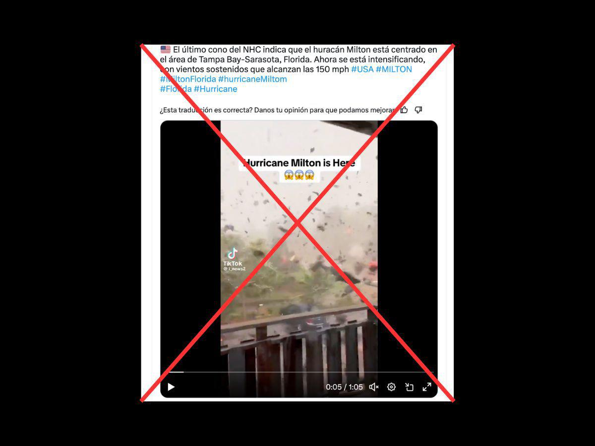 <p>Captura de pantalla a una publicación de X/Twitter hecha el 9 de octubre de 2024. </p>