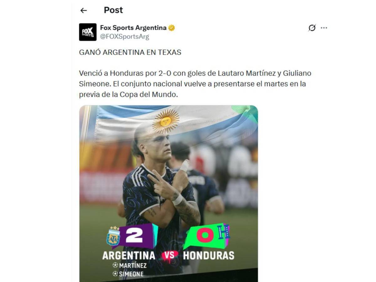 Argentina - Honduras: Indignación, señalan a jugador de la H y curioso blooper