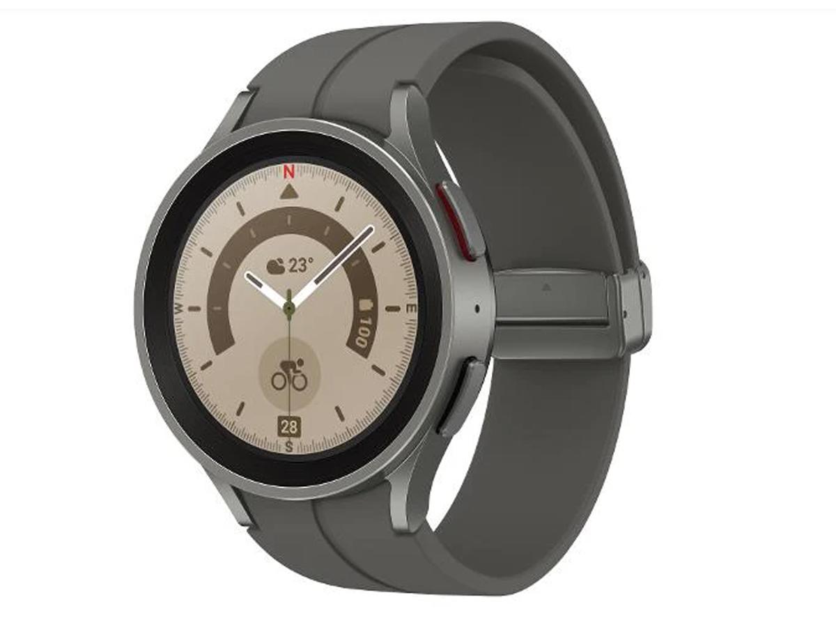 El Samsung Galaxy Watch 5 Pro puede seguir el ritmo, con la mayor capacidad de batería de su serie portátil.