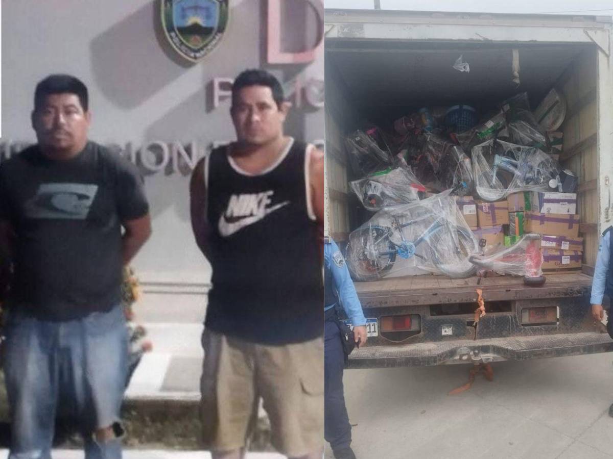 Capturan a dos hombres con camión lleno de mercadería robada de reconocido almacén