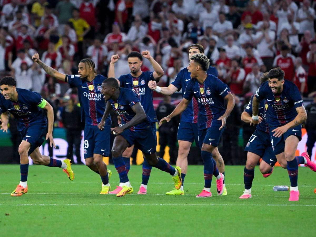 PSG festejó a lo grande, llanto de los jugadores del Arsenal y consuelos