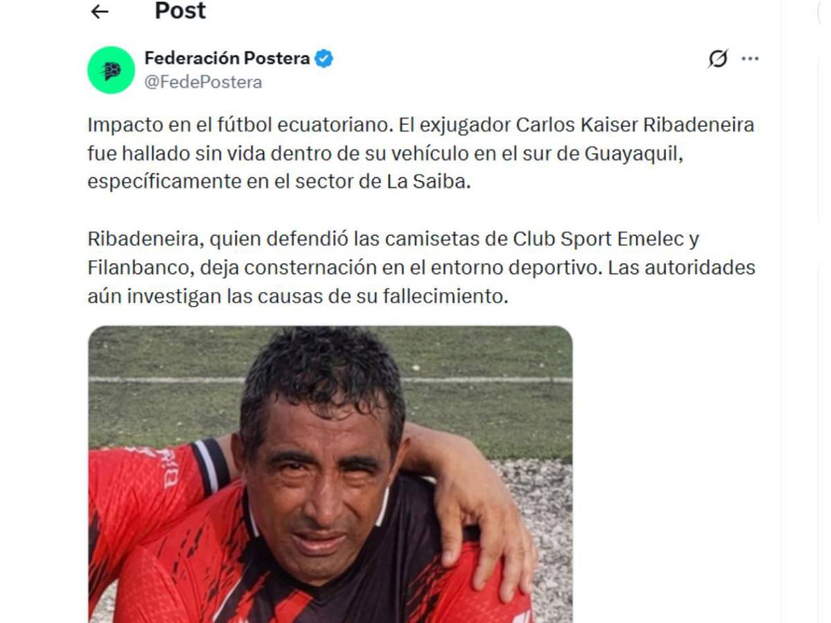 Encuentran muerto en auto a exfutbolista Carlos Alberto tras reunión con tres mujeres