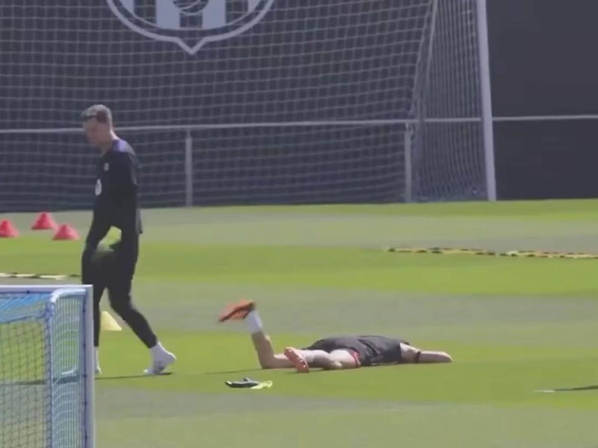 Sorprenden a todos: Lewandowski y Szczesny, 'a los golpes' en entreno del Barcelona