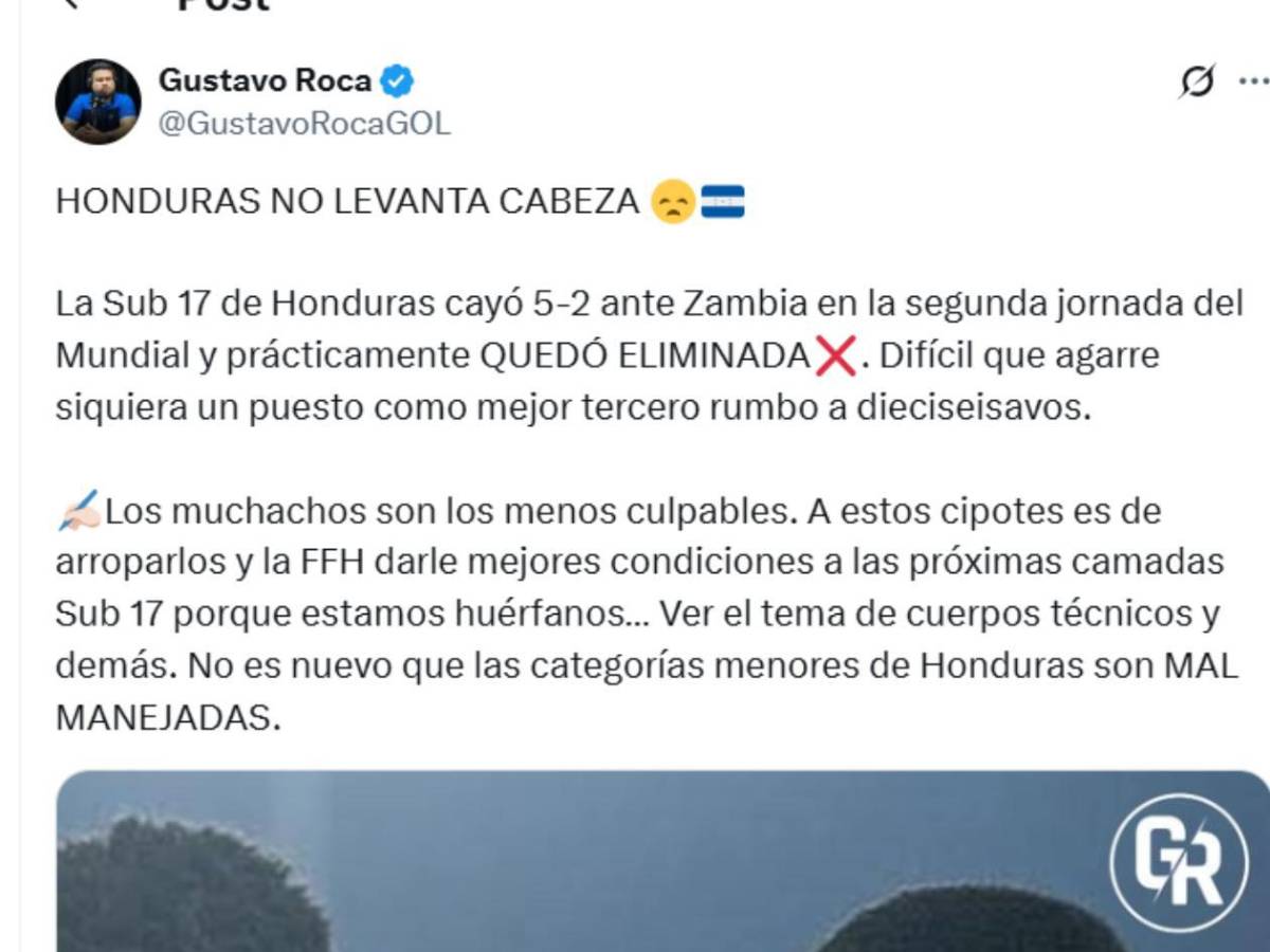 FIFA deja mensaje e indignación en Honduras por el Mundial Sub-17: Solo salvan a uno