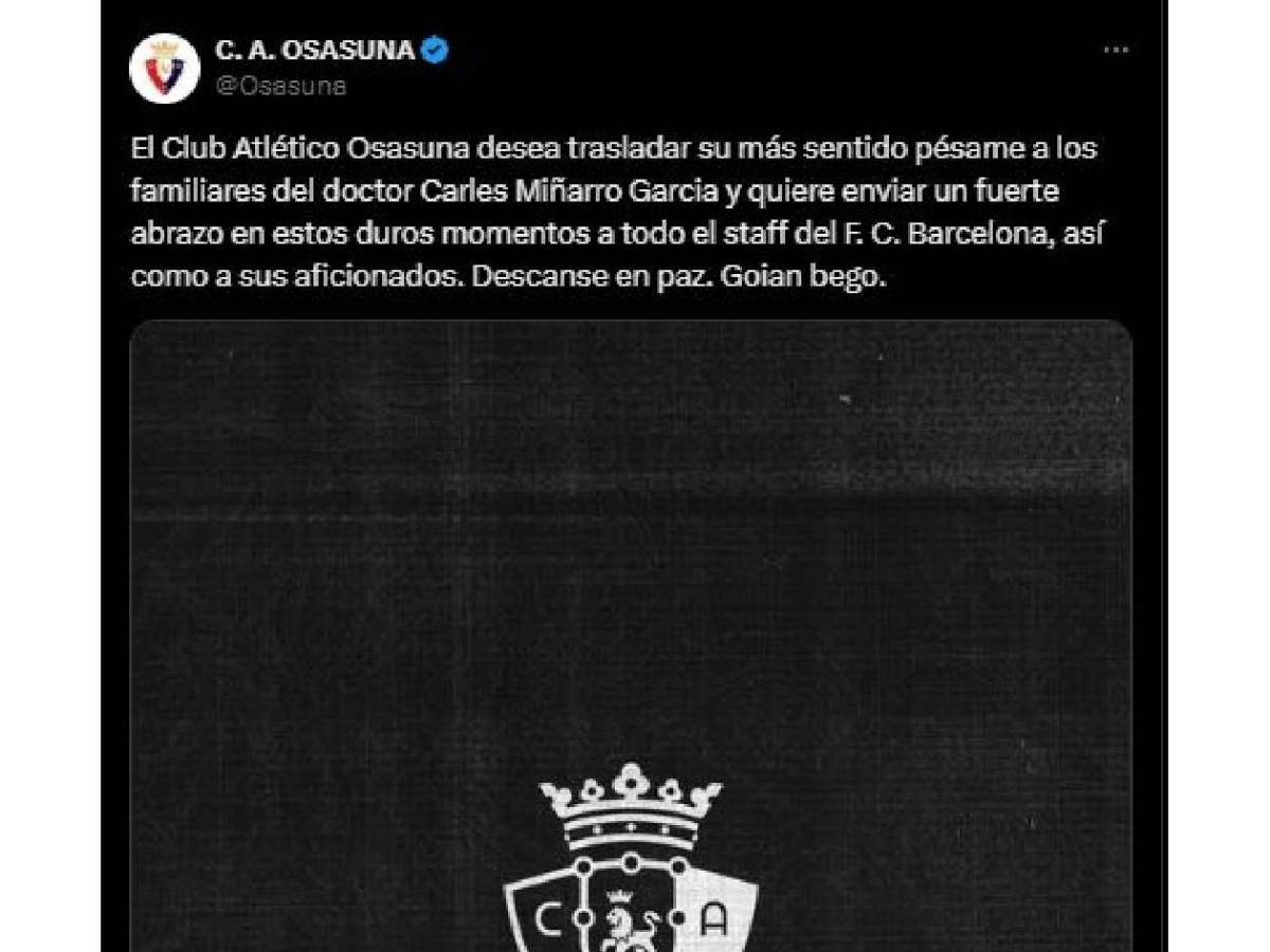 Barcelona de luto: muere miembro del staff antes de partido en LaLiga