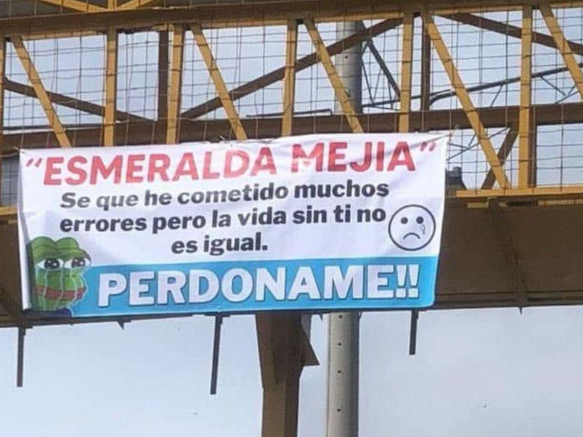 “Esmeralda, perdóname”, el mensaje en puentes de Copán que se ha viralizado