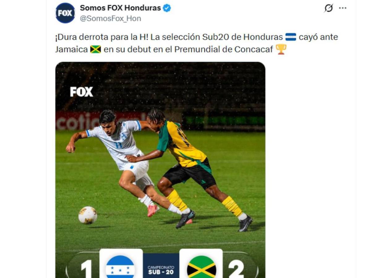 Dolor por Honduras y señalan al culpable tras debut en Premundial Sub-20