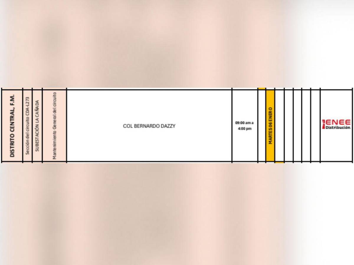 Estas zonas de SPS no tendrán luz por 10 horas este martes seis de enero