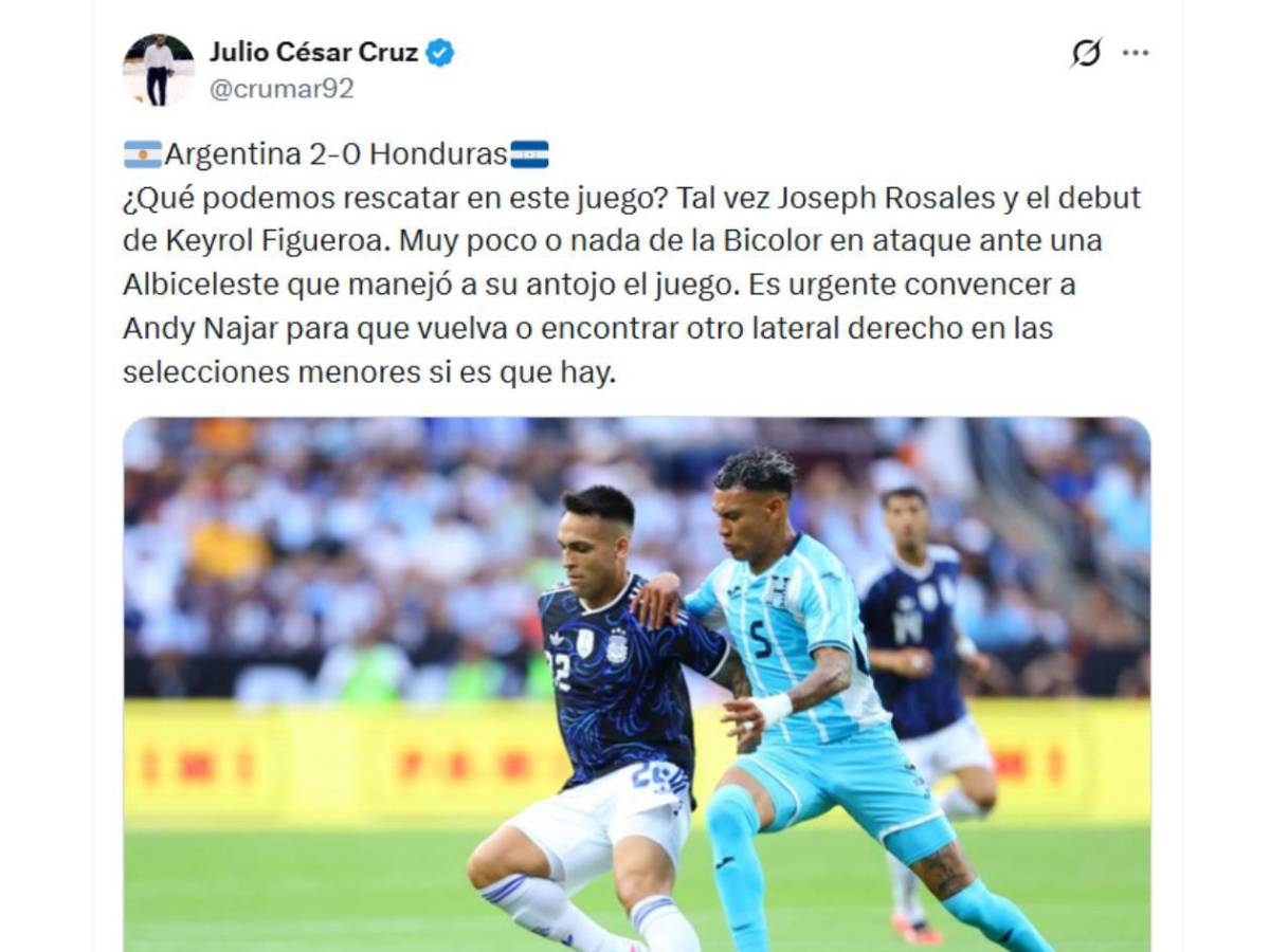 Argentina - Honduras: Indignación, señalan a jugador de la H y curioso blooper