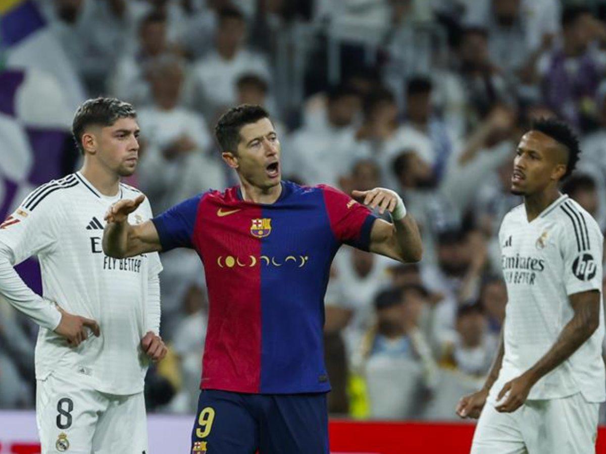 Real Madrid vs Barcelona: Lewandowski marcó doblete en dos minutos