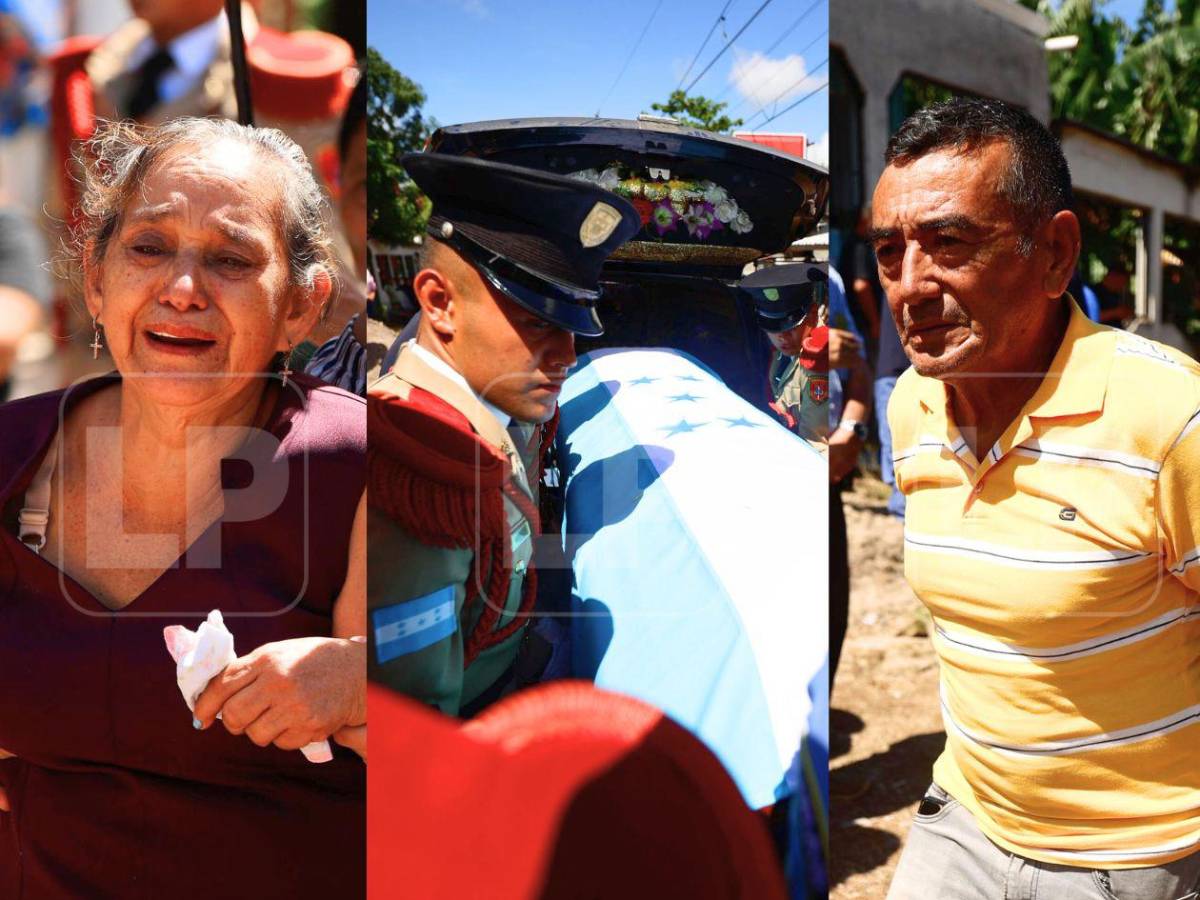 Las dolorosas imágenes en el funeral del inspector Kevin Pérez