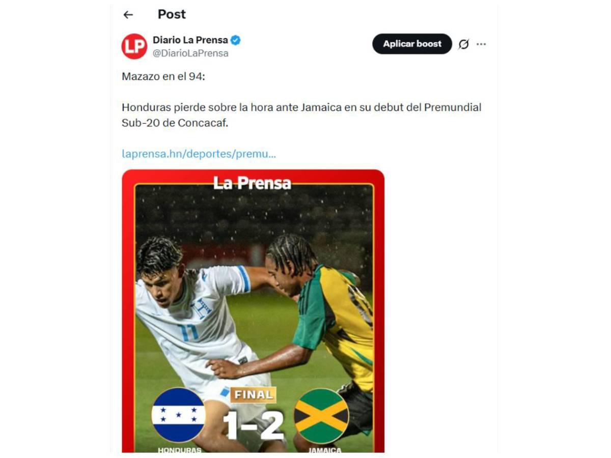 Dolor por Honduras y señalan al culpable tras debut en Premundial Sub-20