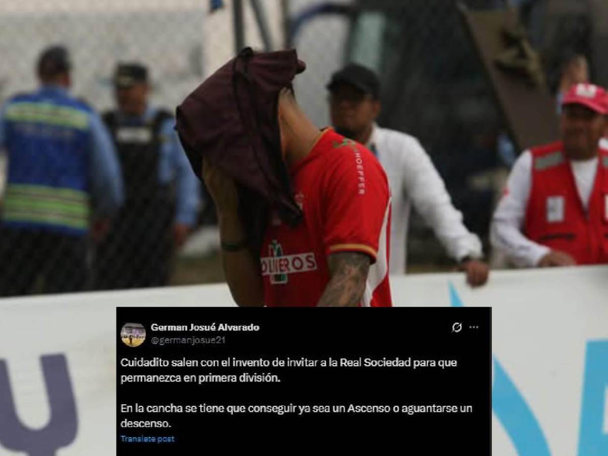 Prensa reacciona: esto dicen tras nuevo descenso de Real Sociedad en Honduras