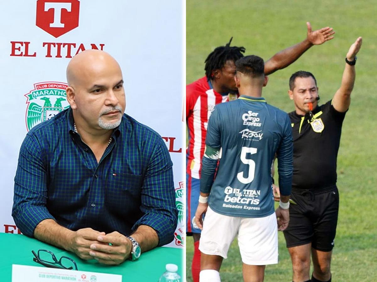 Orinson Amaya explota por polémico arbitraje en el Marathón-Olimpia