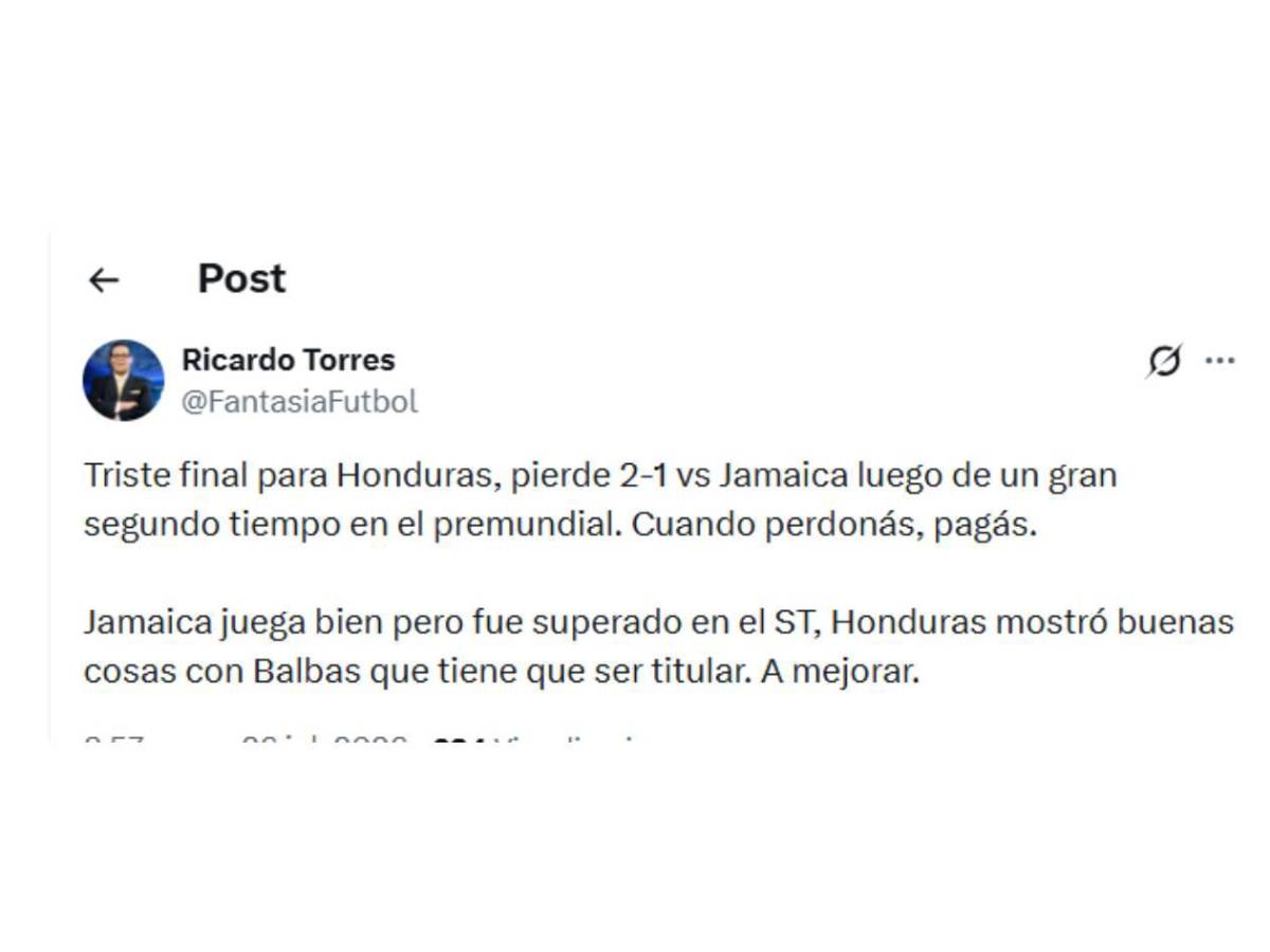 Dolor por Honduras y señalan al culpable tras debut en Premundial Sub-20