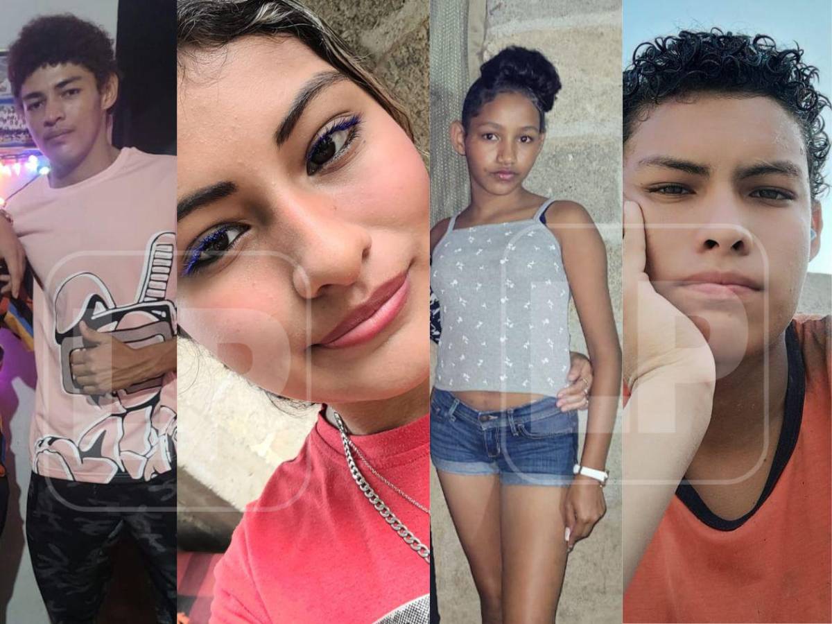 Masacre familiar: Los rostros de los cuatro hermanos asesinados en La Ceiba