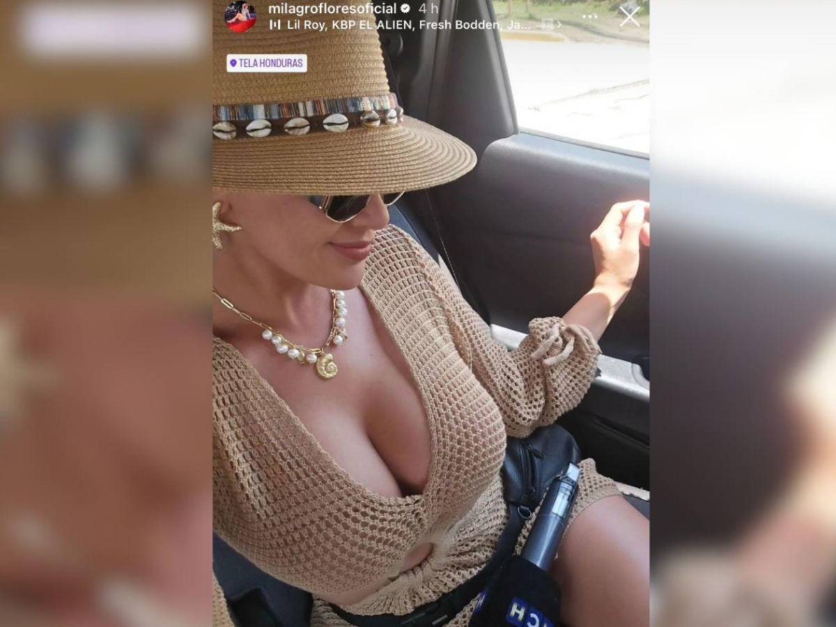 Milagro Flores impacta con atrevido traje de baño en playas de Tela