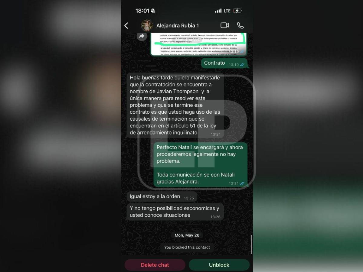 Chats, documentos y amenazas: La polémica de Alejandra Rubio con agente inmobiliaria