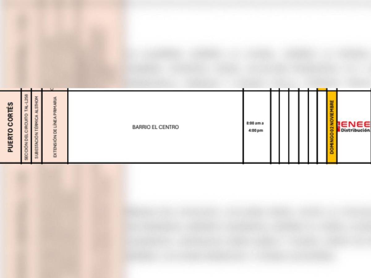 Nueve horas sin luz estarán estas zonas de SPS y Téguz este domingo 2 de noviembre
