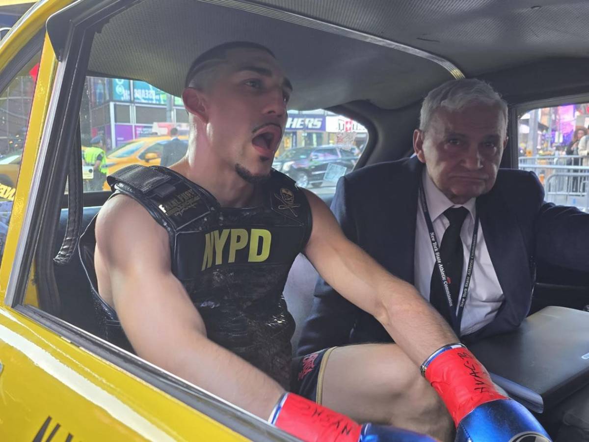 La asombrosa llegada de Teófimo López al Times Square y Nueva York paralizada