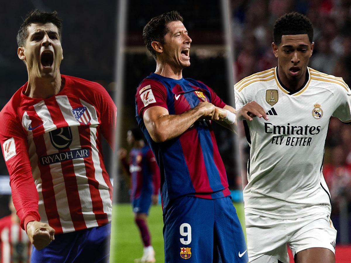 Tabla de goleadores de Liga Española: Lewandowski y Morata alcanzan a Bellingham