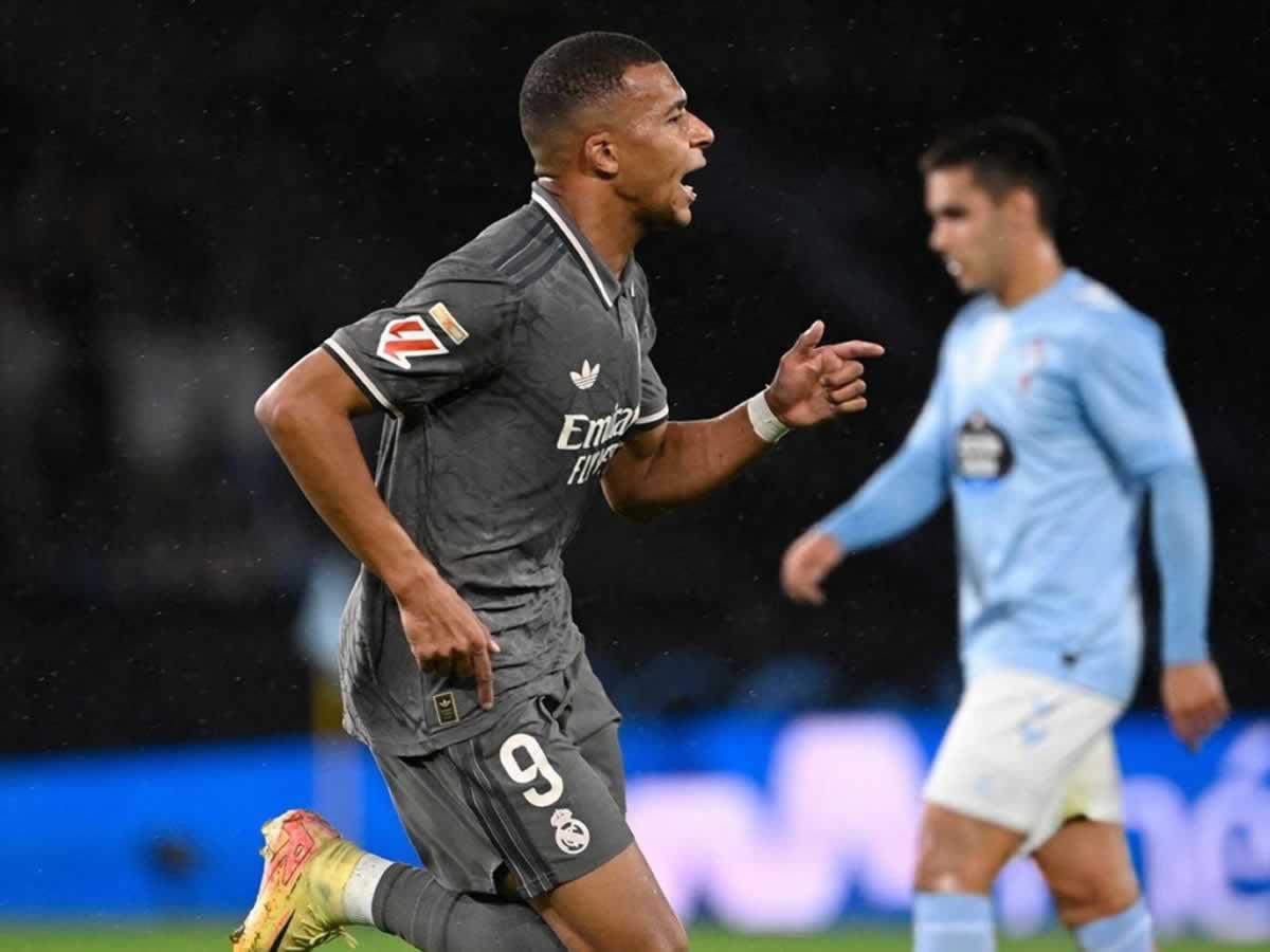 Kylian Mbappé llegó a seis goles en la Liga Española 2024-2025.