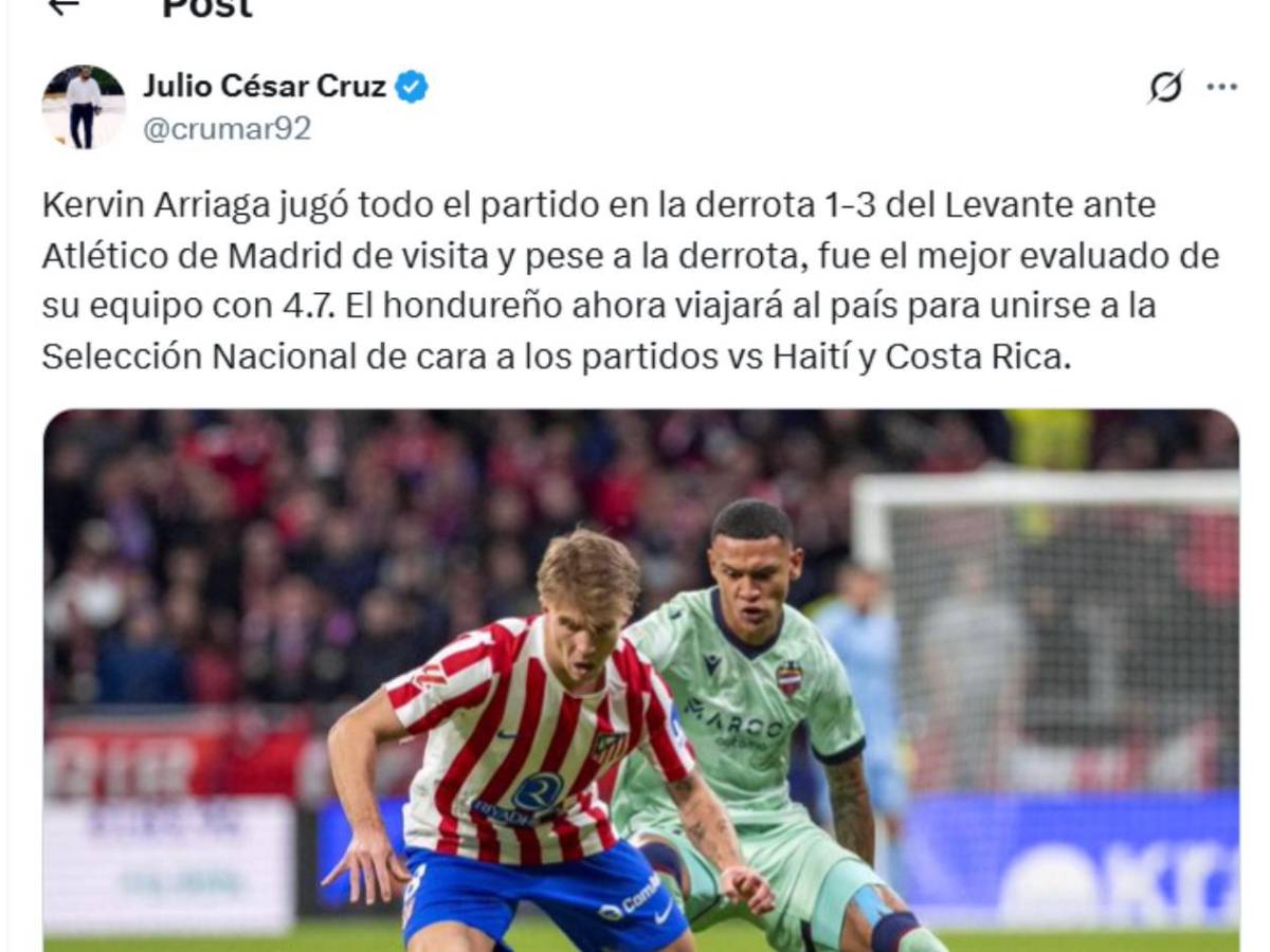 Un gesto inolvidable: Revuelo tras partido de Kervin Arriaga contra Atlético de Madrid