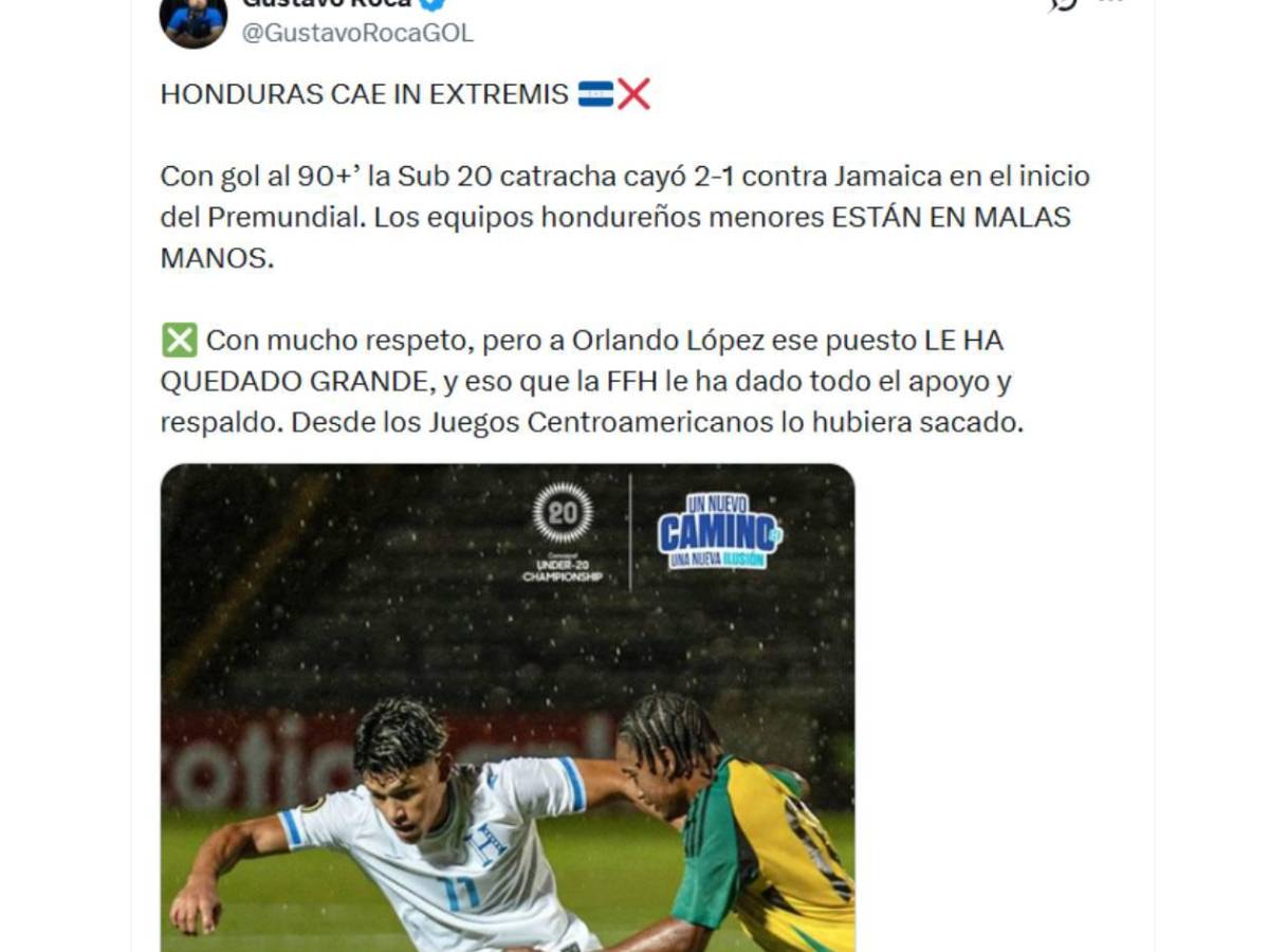 Dolor por Honduras y señalan al culpable tras debut en Premundial Sub-20
