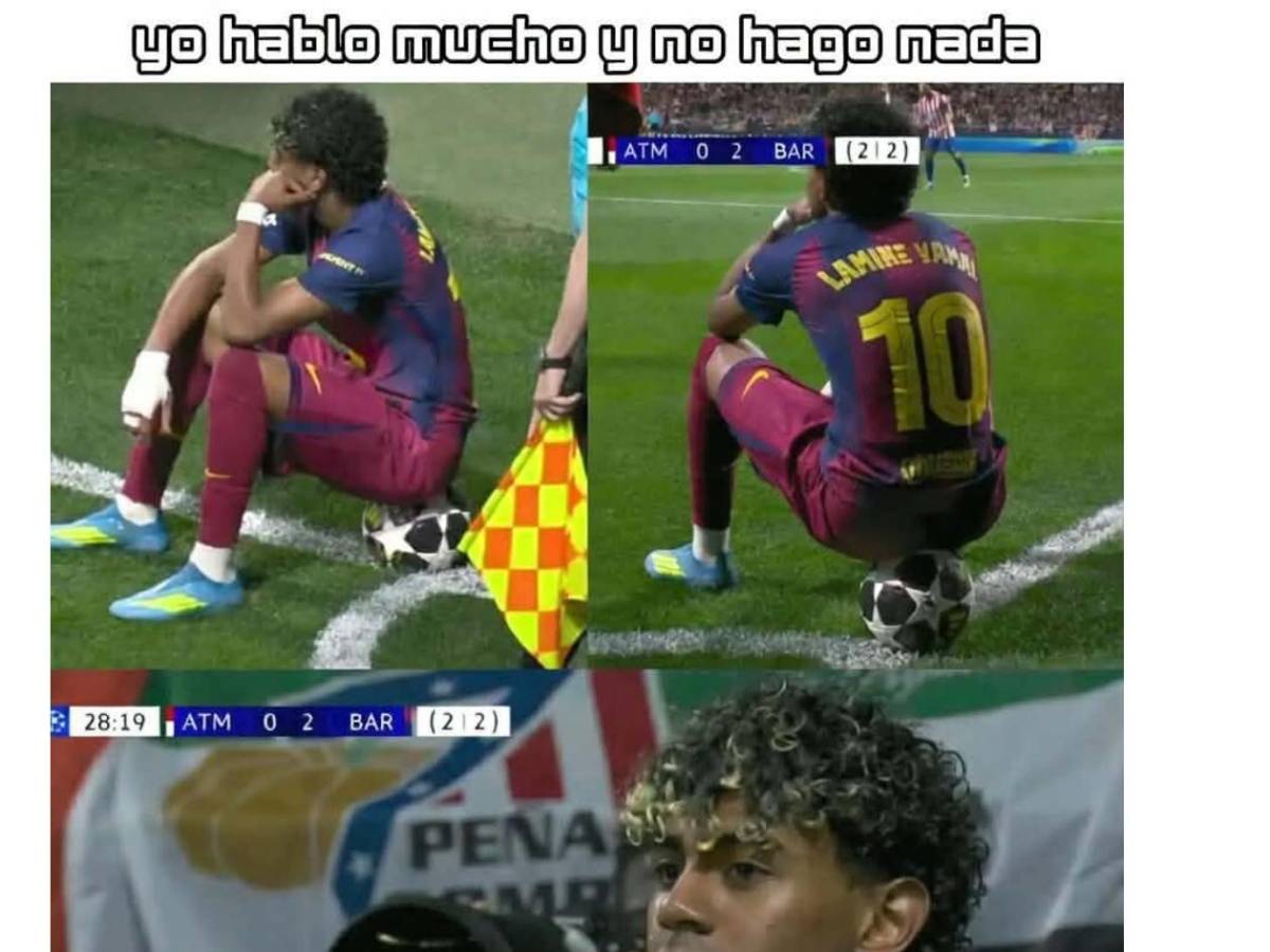 Lamine Yamal sufre: Es tendencia por su imagen ante Atlético por la Champions