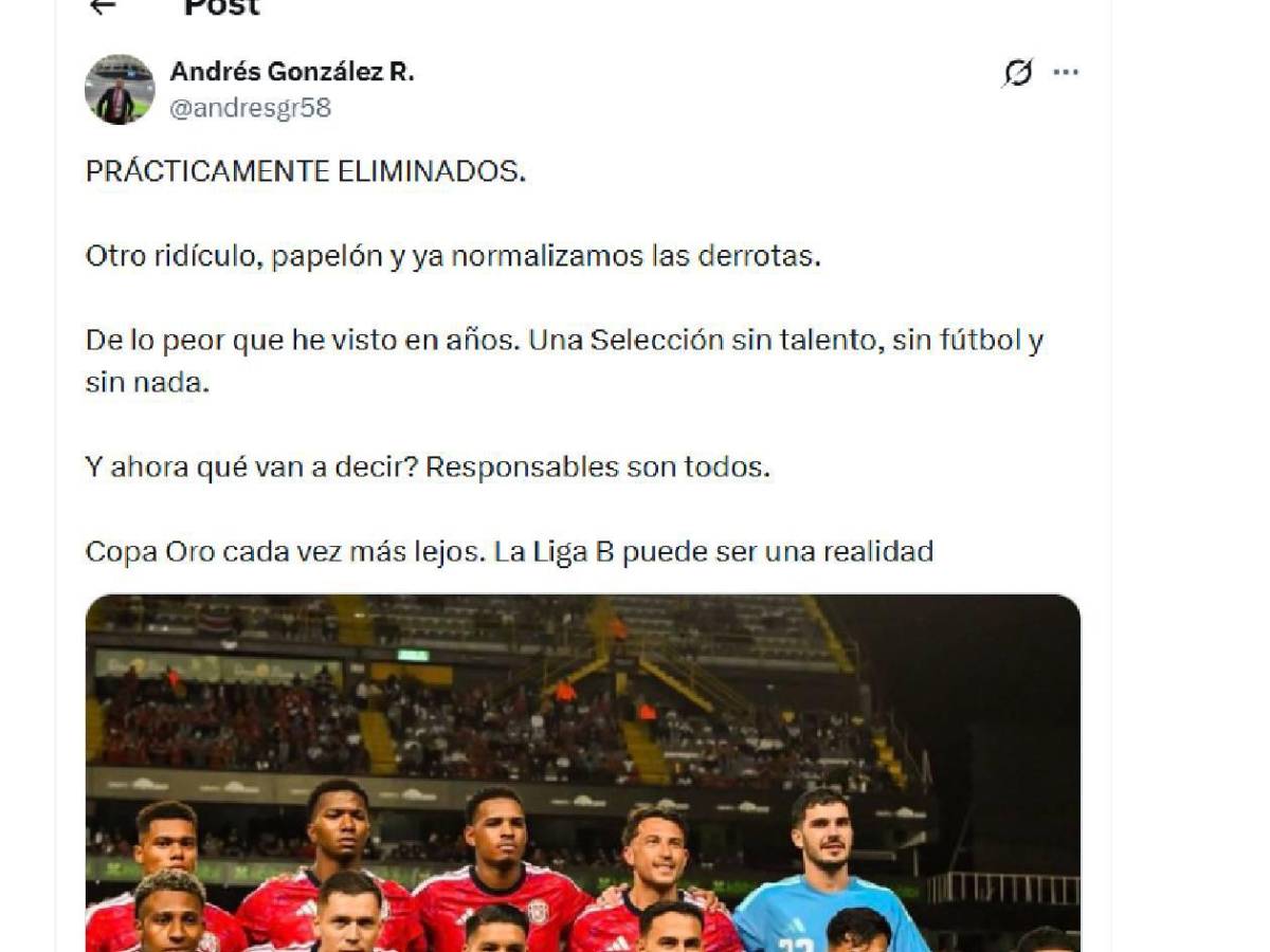Costa Rica vuelve a quedar en ridículo y apunta al descenso: señalan a Honduras