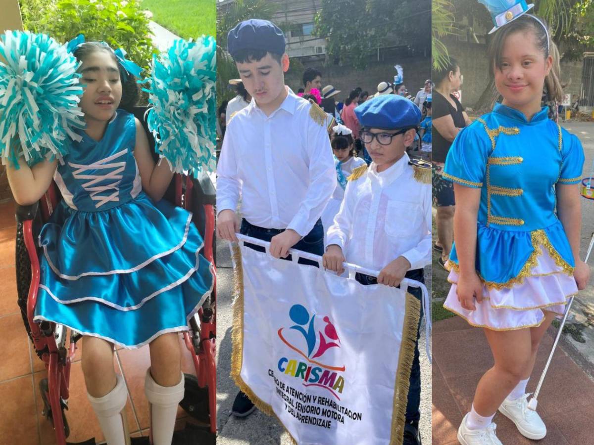 Inclusión y amor a Honduras: Niños con capacidades diferentes desfilan en SPS