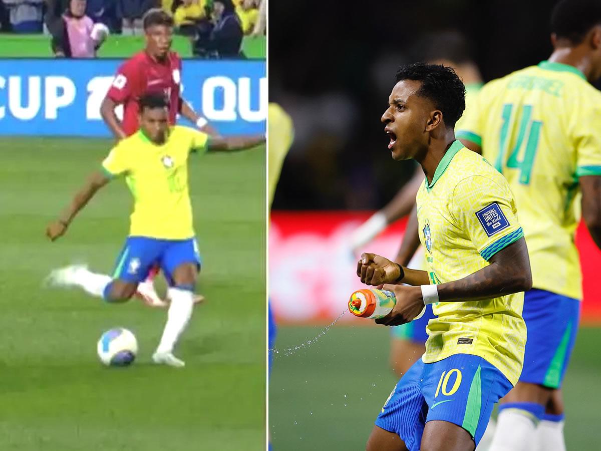 Rodrygo fue ignorado por el Balón de Oro y responde con un golazo en el Brasil-Ecuador