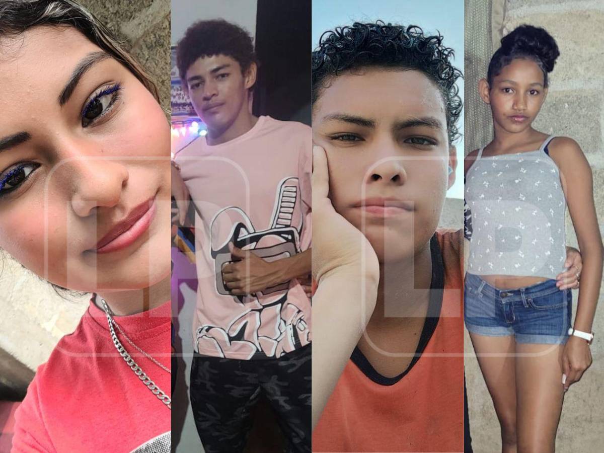Masacre familiar: Los rostros de los cuatro hermanos asesinados en La Ceiba