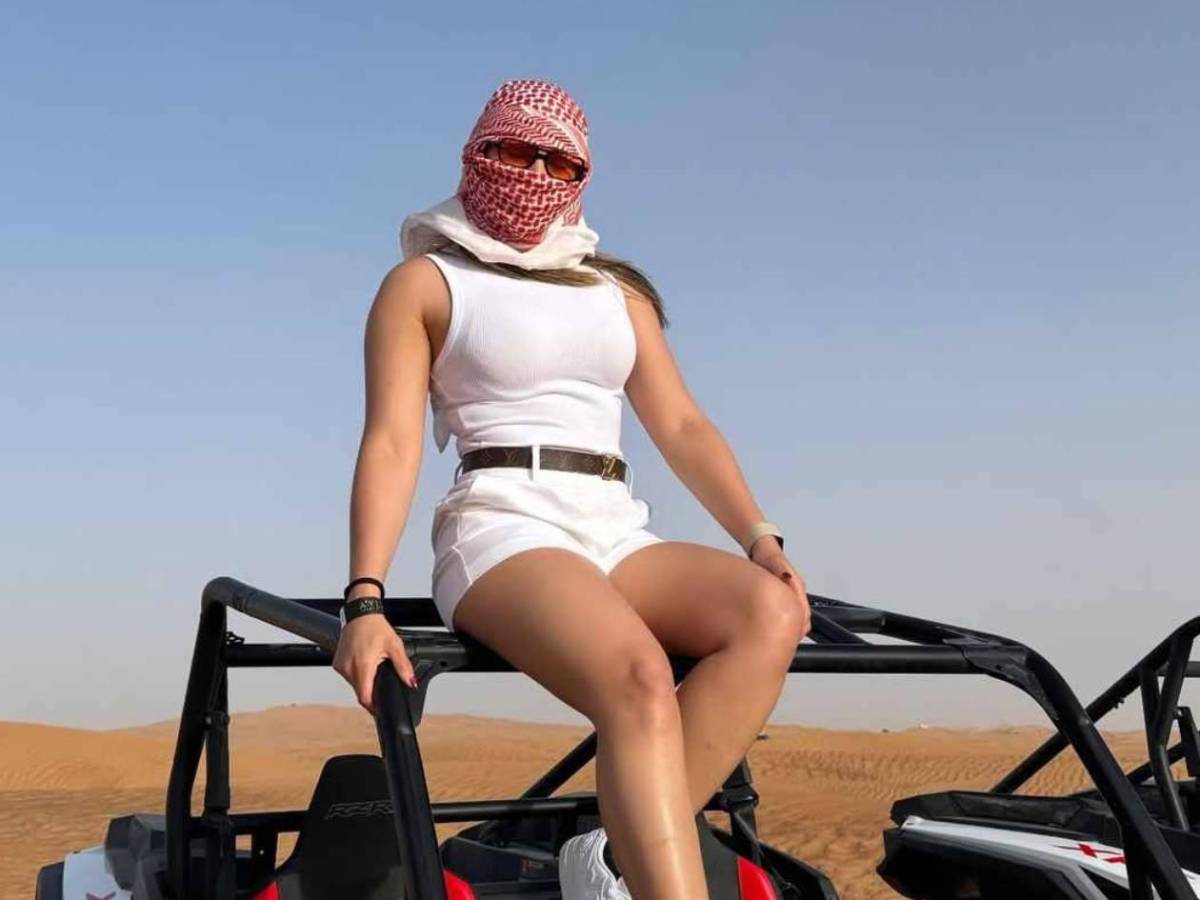 Fotos: Esposa de futbolista hondureño sorprende en Dubái