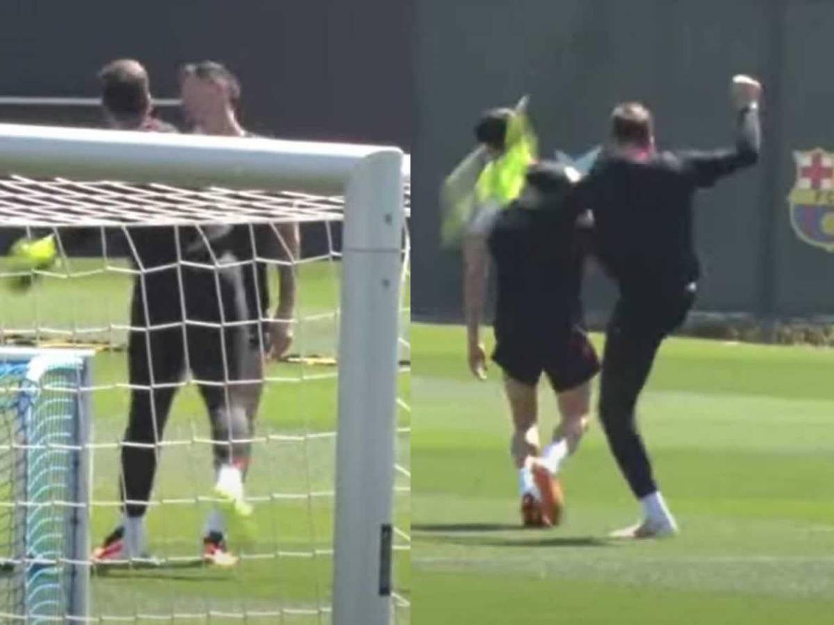 Sorprenden a todos: Lewandowski y Szczesny, 'a los golpes' en entreno del Barcelona