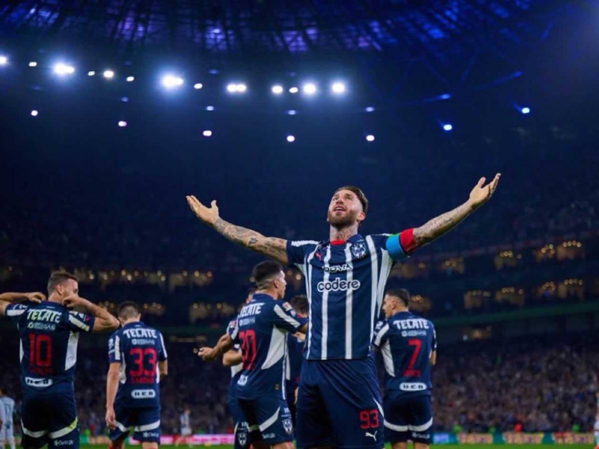 Sergio Ramos se luce: primer gol con Monterrey y su curioso festejo