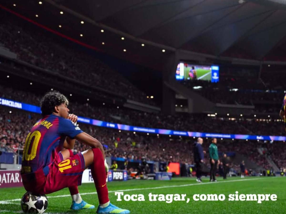 Lamine Yamal sufre: Es tendencia por su imagen ante Atlético por la Champions