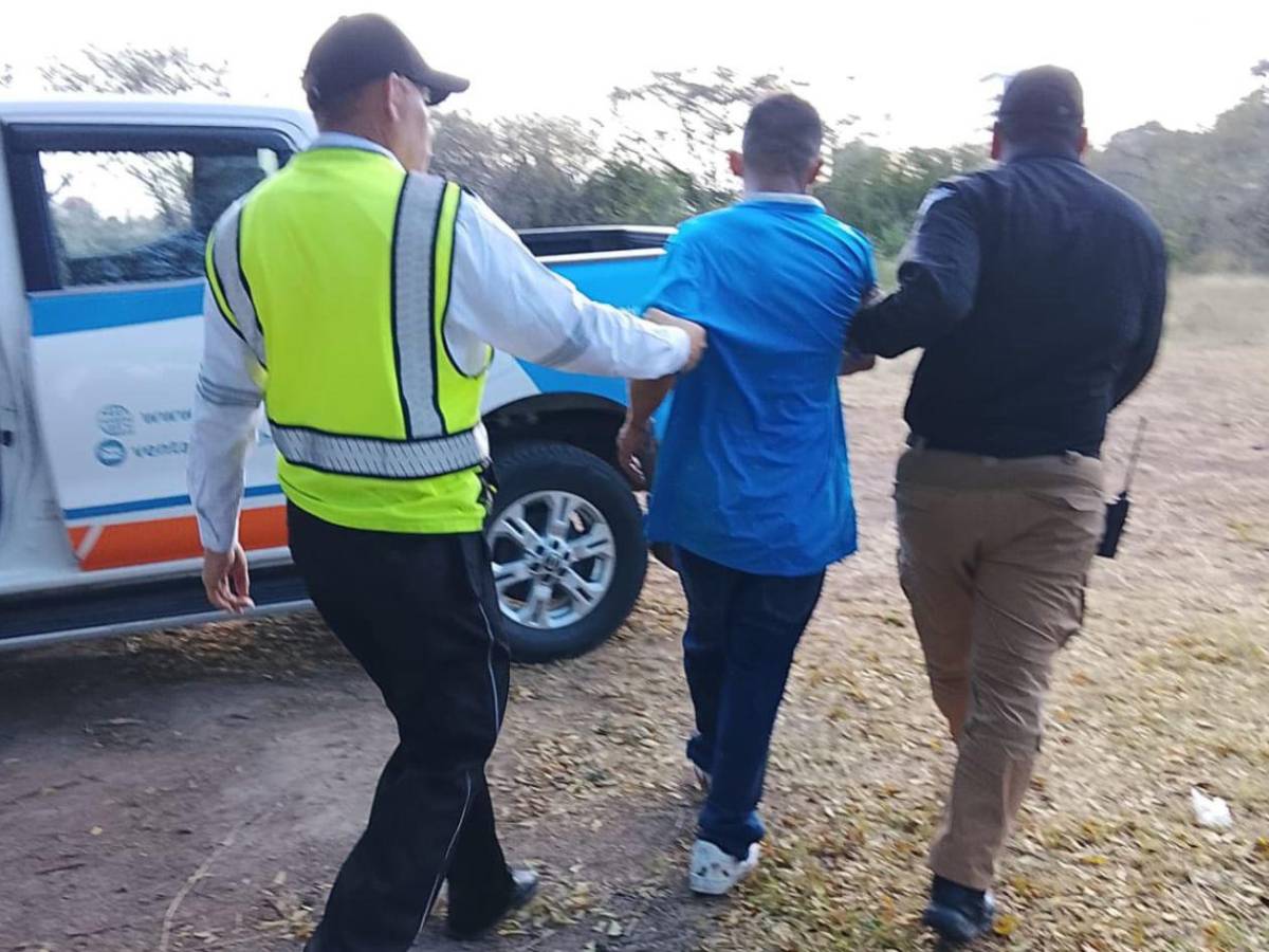 Así fue la captura de presunto ladrón en la Unah de Tegucigalpa