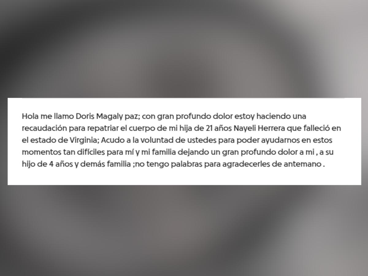 Hondureña desaparecida es hallada sin vida en río de Virginia