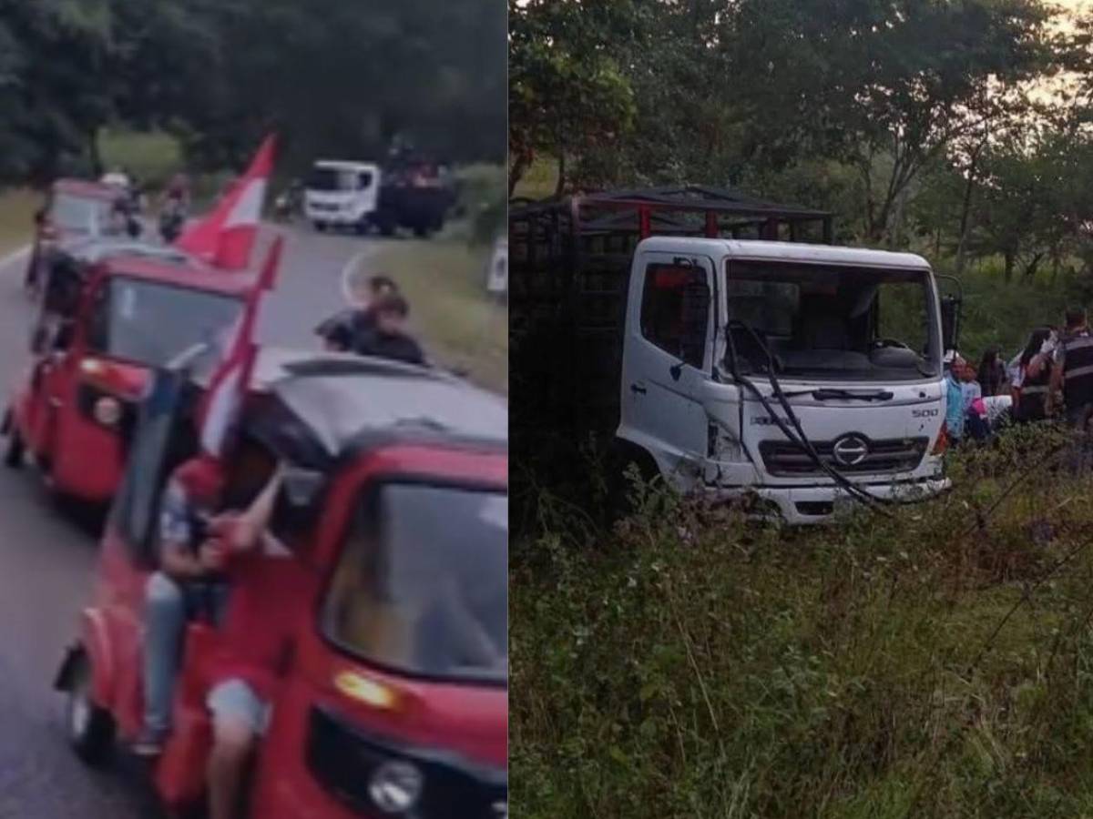 Así iba camión en caravana política que sufrió accidente y deja 8 muertos en Santa Bárbara