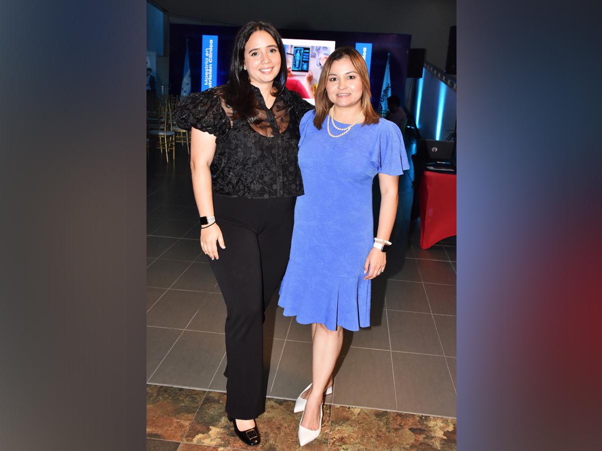 Gabriela Estrada junto a Lina Carrasco, en el coctel de presentación de la Maestría en Nutrición Clínica.