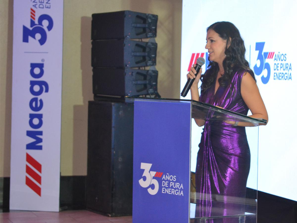 Marcela Juárez, gerente administrativo nacional de Maega, destacó el liderazgo de su padre, el ingeniero Heráclito Juárez, quien gracias a su esfuerzo incansable y su espíritu innovador, fue posible construir una compañía sólida y próspera, siempre fiel a sus valores y misión.