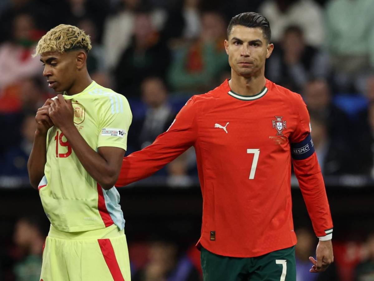 Lamine Yamal no supo perder, tuvo un gesto feo con Cristiano Ronaldo: El luso respondió