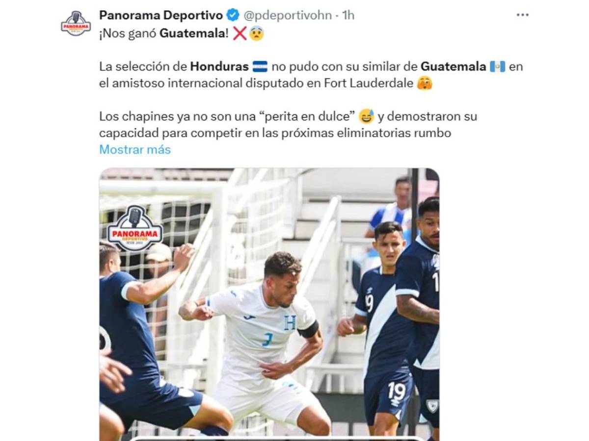Lo que dice la prensa deportiva tras derrota de Honduras vs Guatemala