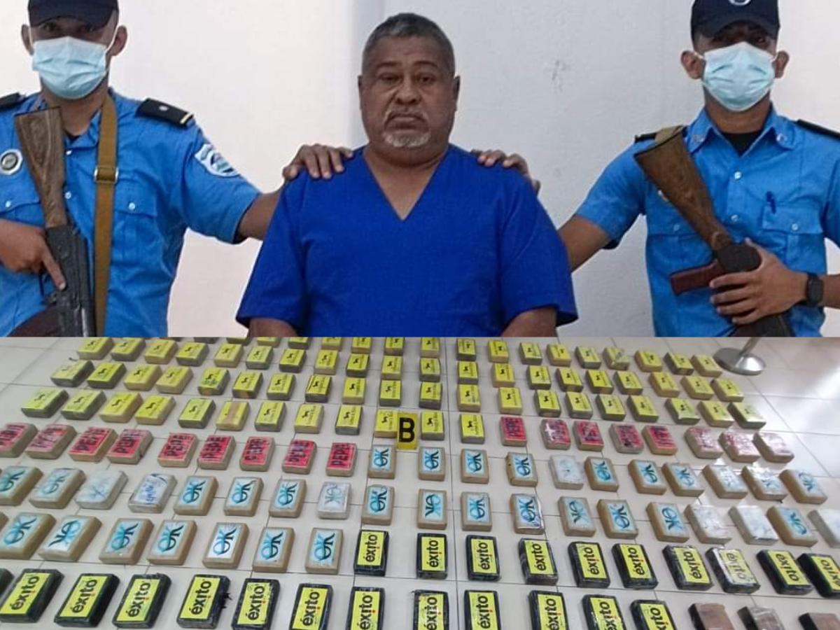 Hondureño es detenido en Nicaragua con 209,8 kilos de cocaína