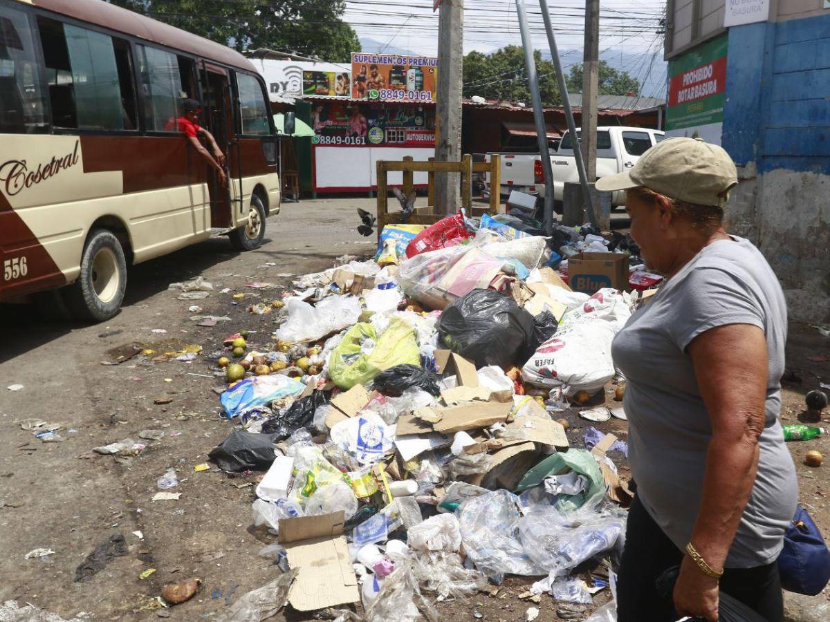 Basura “ahoga a San Pedro Sula, así lucen sus calles