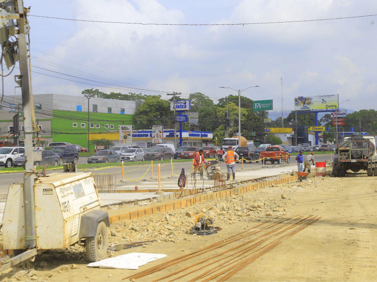 Así avanzan los trabajos en los retornos del bulevar del norte